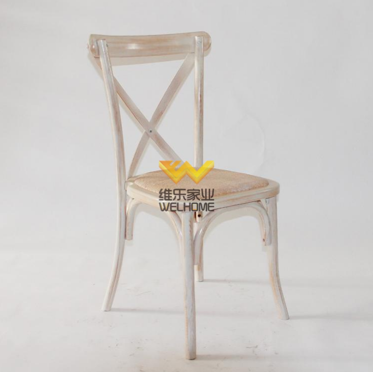 Top quality solid wood cross back chair for wedding and event